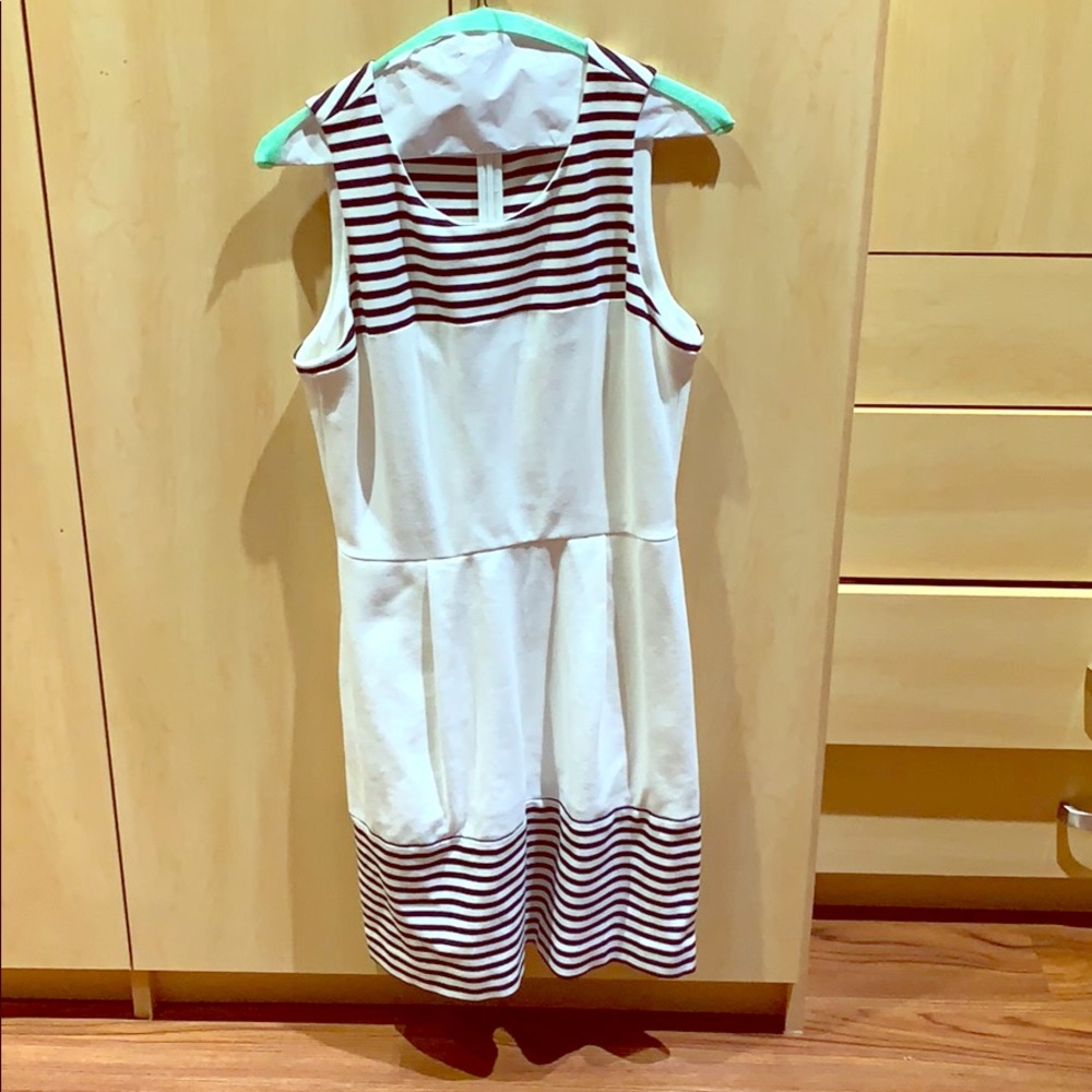 EUC Madewell dress size small white and navy